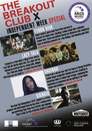 The Breakout Club x Independent Venue Week - Monday 23 March 2020 at 100 Club